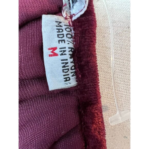 NWT Bila Velvet Blouse Prairie whimsigoth Ruffle Shirt Velour Boho Medium India - Picture 4 of 9